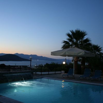 Villa Michalis Pool by night